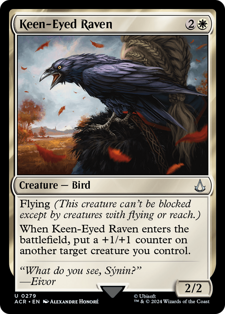 Keen-Eyed Raven (ACR-279) - Assassin's Creed - Premium MTG Single from Wizards of the Coast - Just $0.25! Shop now at Game Crave Tournament Store