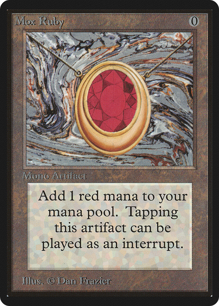 Mox Ruby (LEB-265) - Limited Edition Beta - Premium MTG Single from Wizards of the Coast - Just $0! Shop now at Game Crave Tournament Store