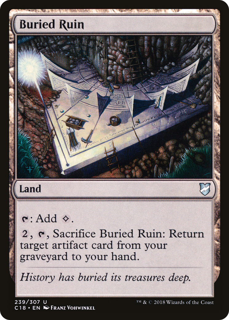 Buried Ruin (C18-239) - Commander 2018 - Premium MTG Single from Wizards of the Coast - Just $0.23! Shop now at Game Crave Tournament Store