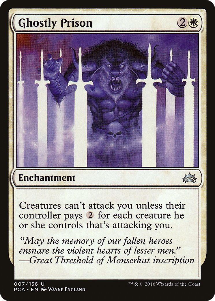 Ghostly Prison (PCA-007) - Planechase Anthology - Premium MTG Single from Wizards of the Coast - Just $1.47! Shop now at Game Crave Tournament Store