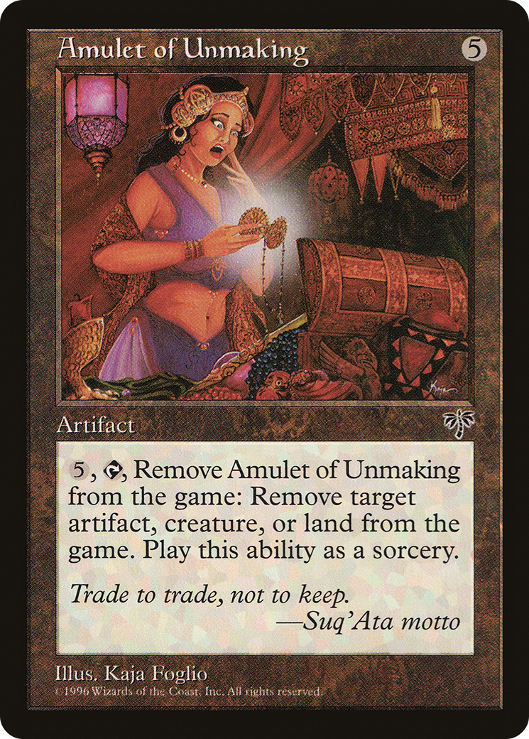 Amulet of Unmaking (MIR-293) - Mirage - Premium MTG Single from Wizards of the Coast - Just $0.51! Shop now at Game Crave Tournament Store