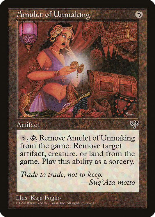 Amulet of Unmaking (MIR-293) - Mirage - Premium MTG Single from Wizards of the Coast - Just $0.51! Shop now at Game Crave Tournament Store