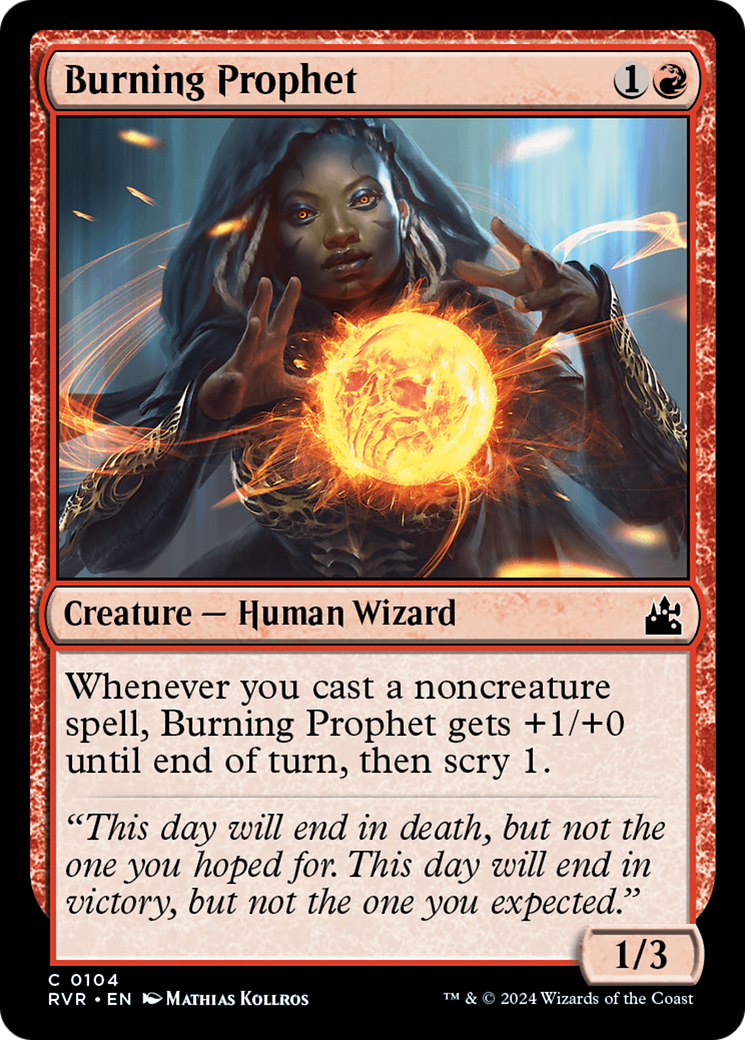 Burning Prophet (RVR-104) - Ravnica Remastered Foil - Premium MTG Single from Wizards of the Coast - Just $0.25! Shop now at Game Crave Tournament Store