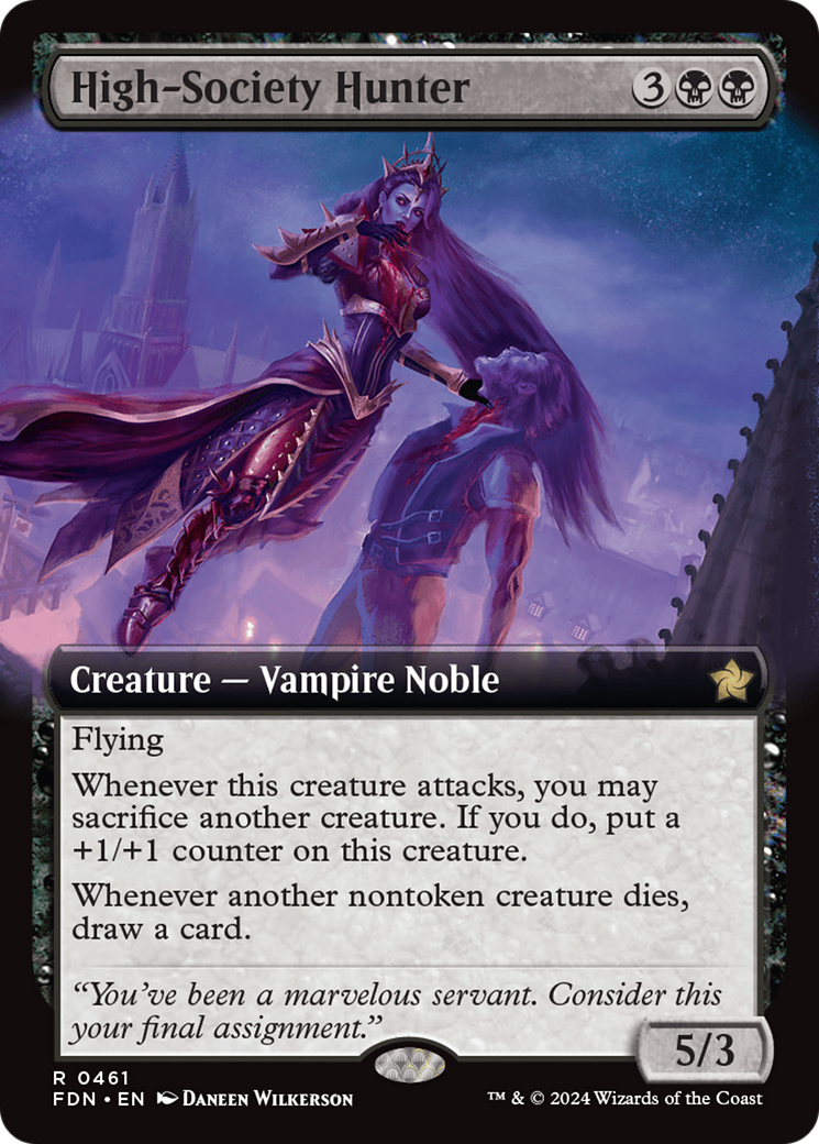 High-Society Hunter (FDN-461) - Foundations: (Extended Art) Foil - Premium MTG Single from Wizards of the Coast - Just $0.57! Shop now at Game Crave Tournament Store