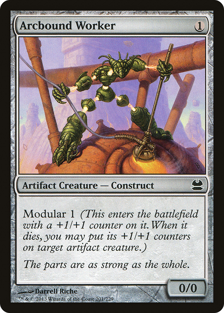 Arcbound Worker (MMA-201) - Modern Masters Foil - Premium MTG Single from Wizards of the Coast - Just $0.25! Shop now at Game Crave Tournament Store