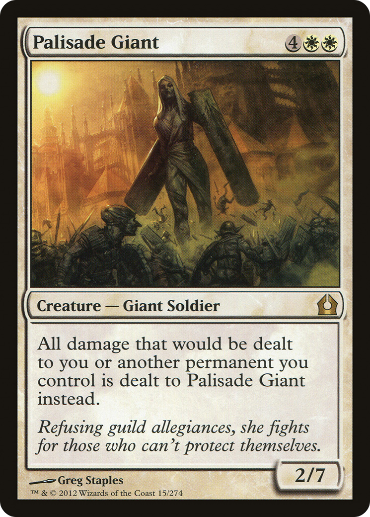 Palisade Giant (RTR-015) - Return to Ravnica - Premium MTG Single from Wizards of the Coast - Just $0.08! Shop now at Game Crave Tournament Store
