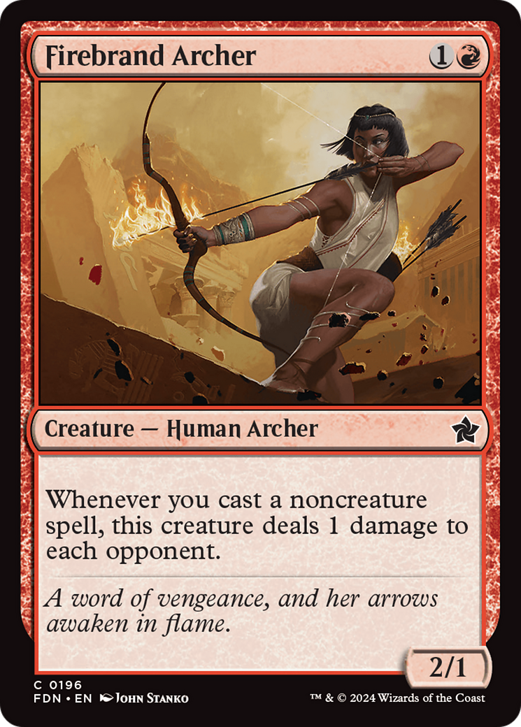 Firebrand Archer (FDN-196) - Foundations - Premium MTG Single from Wizards of the Coast - Just $0.25! Shop now at Game Crave Tournament Store