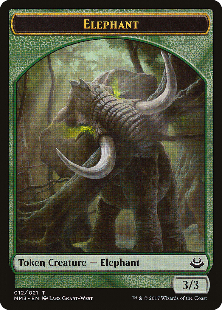 Elephant (TMM3-012) - Modern Masters 2017 Tokens - Premium MTG Single from Wizards of the Coast - Just $0.08! Shop now at Game Crave Tournament Store