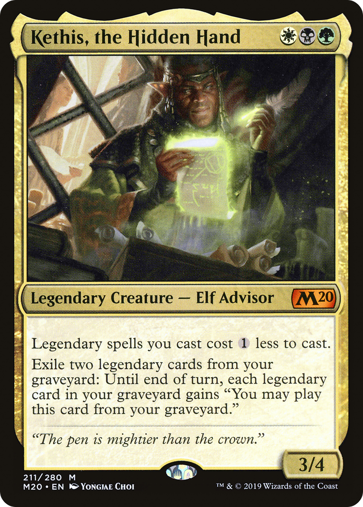 Kethis, the Hidden Hand (M20-211) - Core Set 2020 - Premium MTG Single from Wizards of the Coast - Just $1.34! Shop now at Game Crave Tournament Store