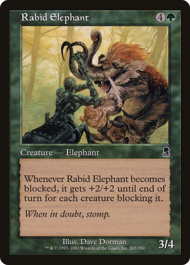 Rabid Elephant (ODY-263) - Odyssey Foil - Premium MTG Single from Wizards of the Coast - Just $0.82! Shop now at Game Crave Tournament Store