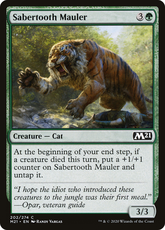 Sabertooth Mauler (M21-202) - Core Set 2021 - Premium MTG Single from Wizards of the Coast - Just $0.25! Shop now at Game Crave Tournament Store
