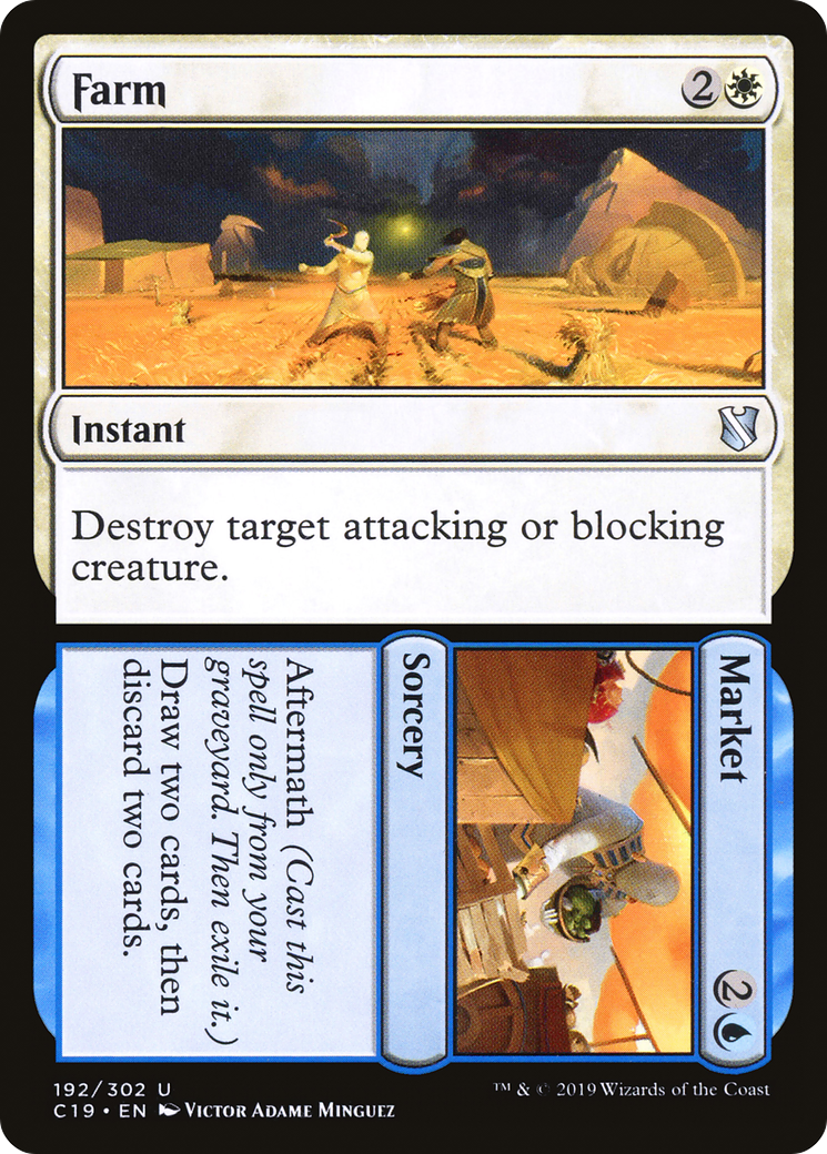Farm // Market (C19-192) - Commander 2019 - Premium MTG Single from Wizards of the Coast - Just $0.08! Shop now at Game Crave Tournament Store