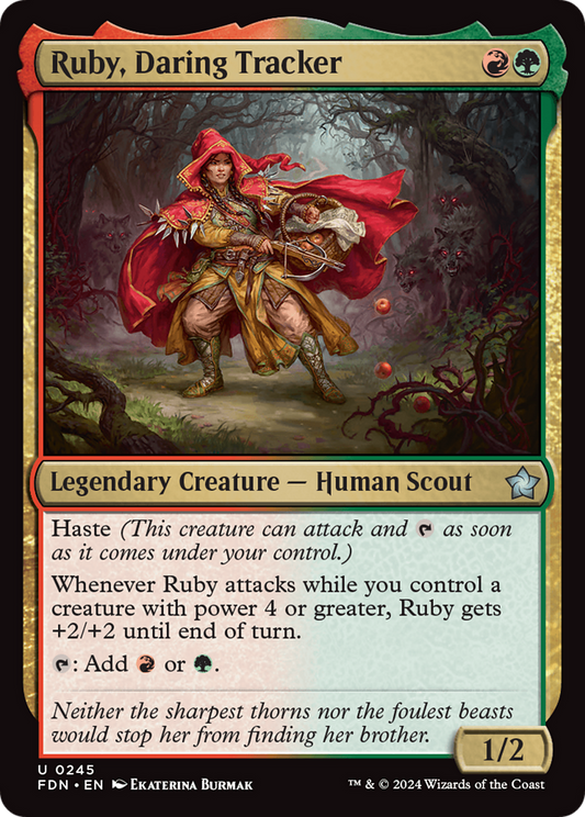 Ruby, Daring Tracker (FDN-245) - Foundations - Premium MTG Single from Wizards of the Coast - Just $0.25! Shop now at Game Crave Tournament Store