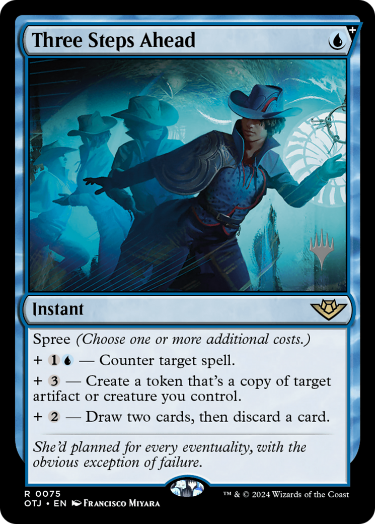 Three Steps Ahead (POTJ-75P) - Outlaws of Thunder Junction Promos Foil - Premium MTG Single from Wizards of the Coast - Just $7.19! Shop now at Game Crave Tournament Store