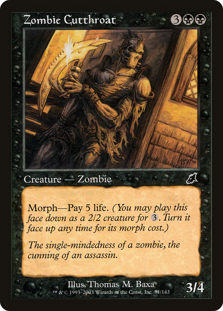 Zombie Cutthroat (SCG-081) - Scourge Foil - Premium MTG Single from Wizards of the Coast - Just $0.32! Shop now at Game Crave Tournament Store