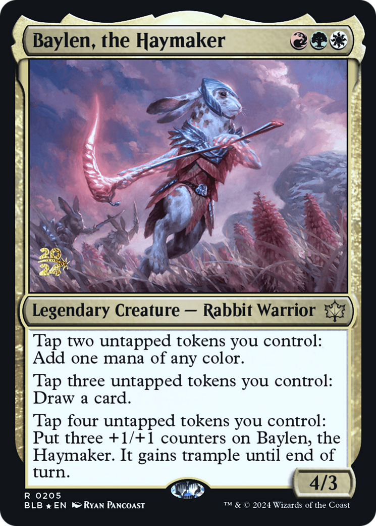 Baylen, the Haymaker (PBLB-205S) - Bloomburrow Promos Foil - Premium MTG Single from Wizards of the Coast - Just $4.71! Shop now at Game Crave Tournament Store