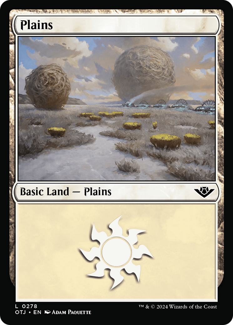 Plains (OTJ-278) - Outlaws of Thunder Junction - Premium MTG Single from Wizards of the Coast - Just $0.25! Shop now at Game Crave Tournament Store