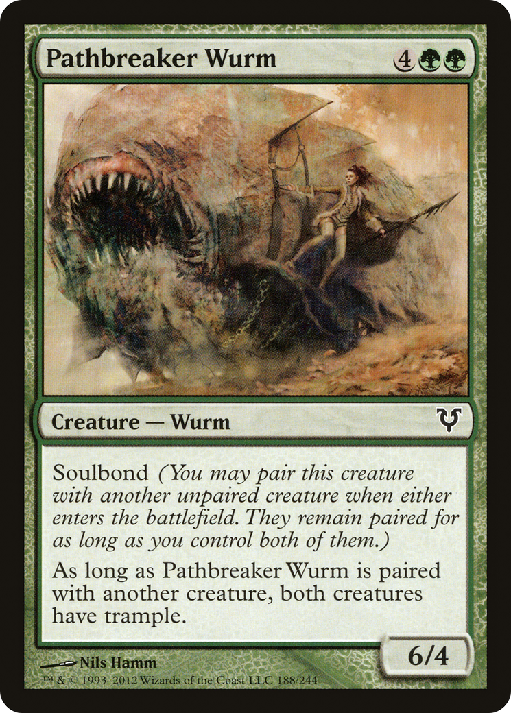 Pathbreaker Wurm (AVR-188) - Avacyn Restored Foil - Premium MTG Single from Wizards of the Coast - Just $0.55! Shop now at Game Crave Tournament Store