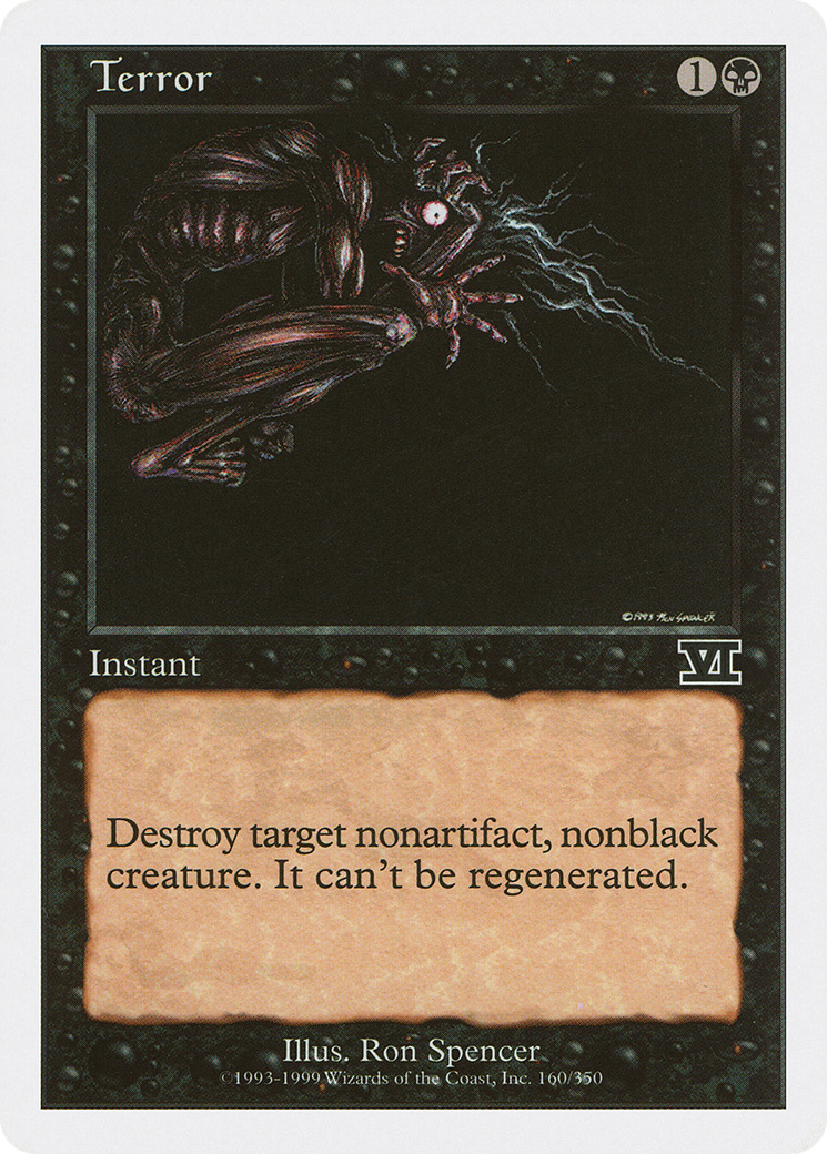 Terror (6ED-160) - Classic Sixth Edition - Premium MTG Single from Wizards of the Coast - Just $0.25! Shop now at Game Crave Tournament Store