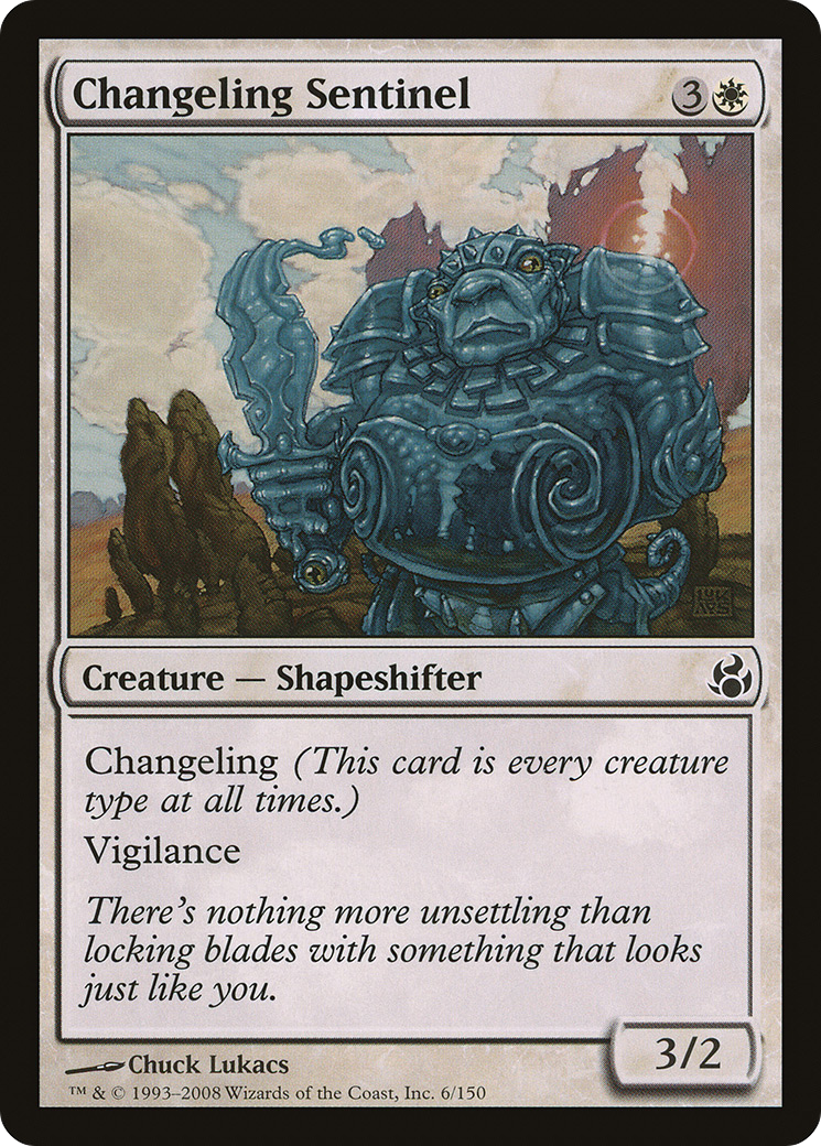 Changeling Sentinel (MOR-006) - Morningtide Foil - Premium MTG Single from Wizards of the Coast - Just $0.70! Shop now at Game Crave Tournament Store