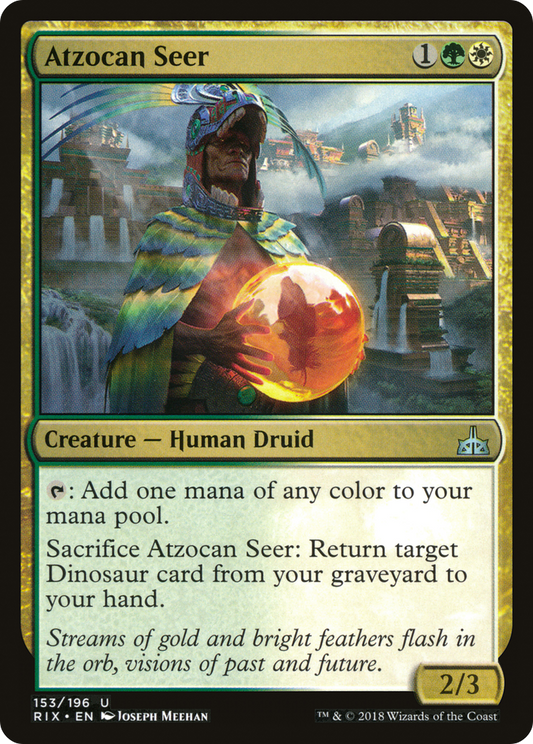 Atzocan Seer (RIX-153) - Rivals of Ixalan Foil - Premium MTG Single from Wizards of the Coast - Just $2.08! Shop now at Game Crave Tournament Store