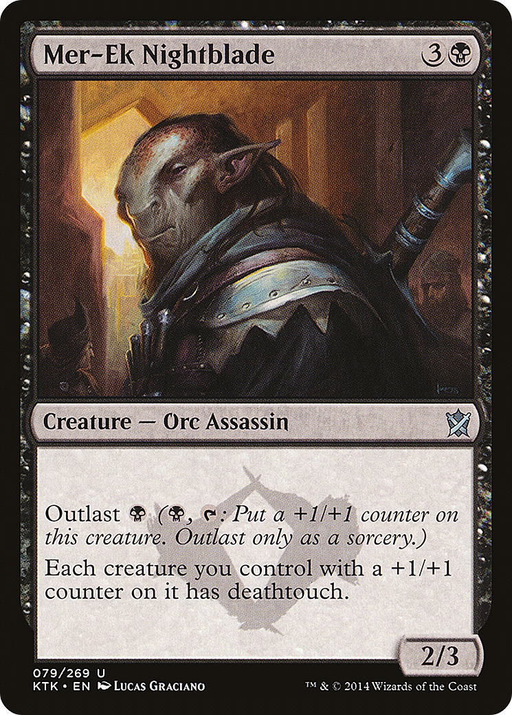 Mer-Ek Nightblade (KTK-079) - Khans of Tarkir Foil - Premium MTG Single from Wizards of the Coast - Just $0.46! Shop now at Game Crave Tournament Store