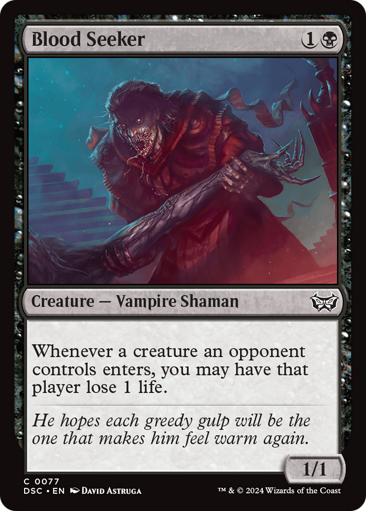 Blood Seeker (DSC-077) - Duskmourn: House of Horror Commander - Premium MTG Single from Wizards of the Coast - Just $0.25! Shop now at Game Crave Tournament Store