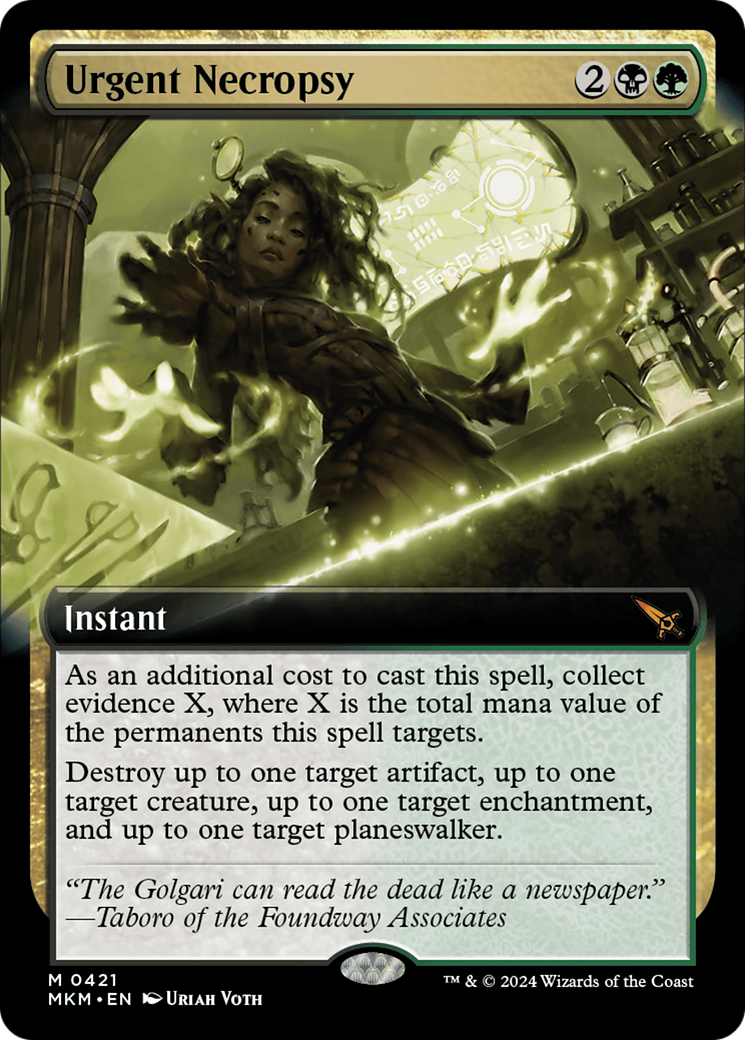 Urgent Necropsy (MKM-421) - Murders at Karlov Manor: (Extended Art) - Premium MTG Single from Wizards of the Coast - Just $0.26! Shop now at Game Crave Tournament Store