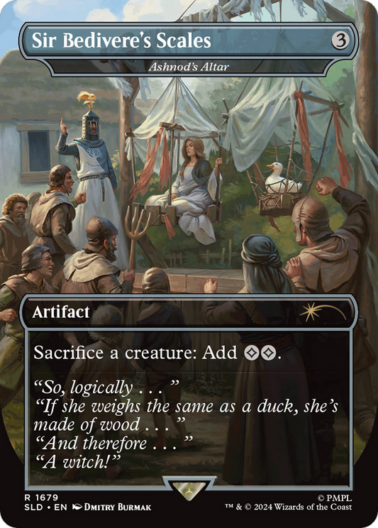 Ashnod's Altar (SLD-1679) - Secret Lair Drop / Sir Bedivere's Scales (Borderless) Foil - Premium MTG Single from Wizards of the Coast - Just $26.98! Shop now at Game Crave Tournament Store