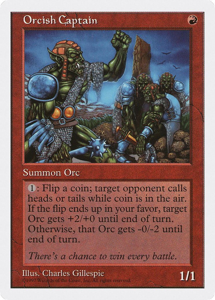 Orcish Captain (5ED-254) - Fifth Edition - Premium MTG Single from Wizards of the Coast - Just $0.10! Shop now at Game Crave Tournament Store