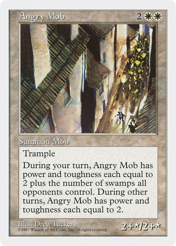 Angry Mob (5ED-004) - Fifth Edition - Premium MTG Single from Wizards of the Coast - Just $0.08! Shop now at Game Crave Tournament Store