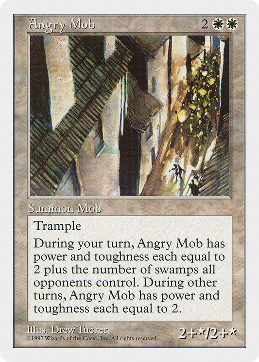 Angry Mob (5ED-004) - Fifth Edition - Premium MTG Single from Wizards of the Coast - Just $0.08! Shop now at Game Crave Tournament Store