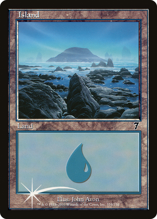 Island (334) (7ED-334) - 7th Edition Foil