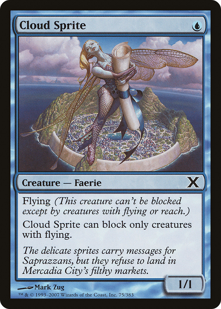 Cloud Sprite (10E-075) - Tenth Edition - Premium MTG Single from Wizards of the Coast - Just $0.25! Shop now at Game Crave Tournament Store
