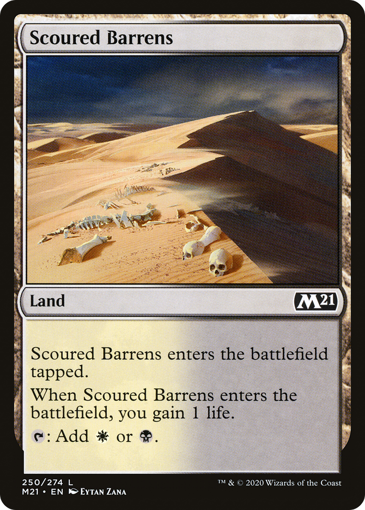 Scoured Barrens (M21-250) - Core Set 2021 - Premium MTG Single from Wizards of the Coast - Just $0.08! Shop now at Game Crave Tournament Store