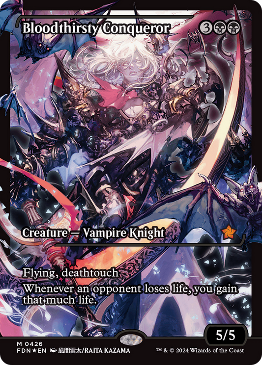 Bloodthirsty Conqueror (FDN-426) - Foundations: (Showcase) Foil - Premium MTG Single from Wizards of the Coast - Just $79.94! Shop now at Game Crave Tournament Store