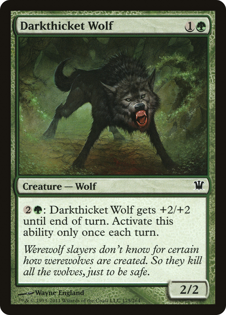 Darkthicket Wolf (ISD-175) - Innistrad Foil - Premium MTG Single from Wizards of the Coast - Just $0.25! Shop now at Game Crave Tournament Store