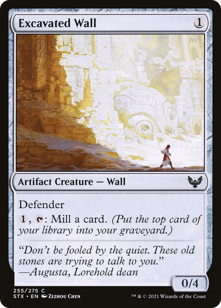 Excavated Wall (STX-255) - Strixhaven: School of Mages Foil - Premium MTG Single from Wizards of the Coast - Just $0.08! Shop now at Game Crave Tournament Store