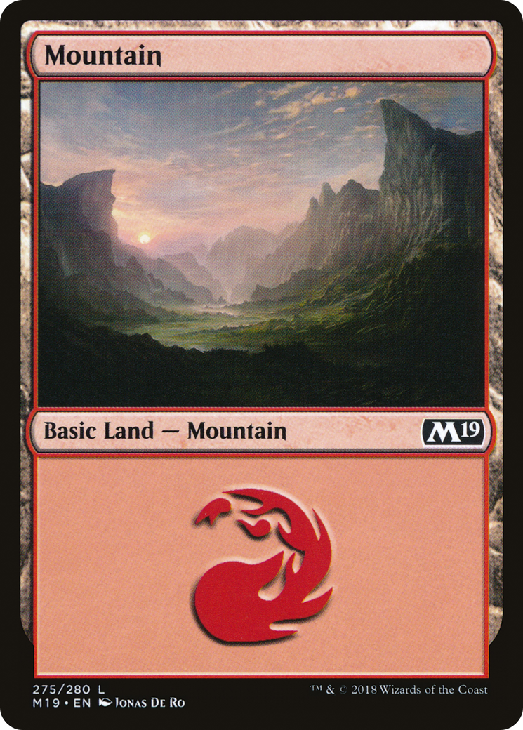 Mountain (M19-275) - Core Set 2019 - Premium MTG Single from Wizards of the Coast - Just $0.08! Shop now at Game Crave Tournament Store