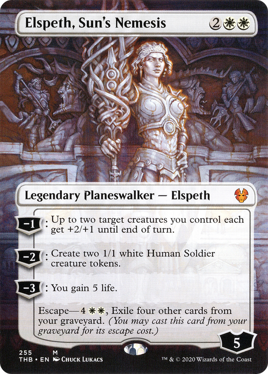 Elspeth, Sun's Nemesis (THB-255) - Theros Beyond Death (Borderless) - Premium MTG Single from Wizards of the Coast - Just $0.19! Shop now at Game Crave Tournament Store