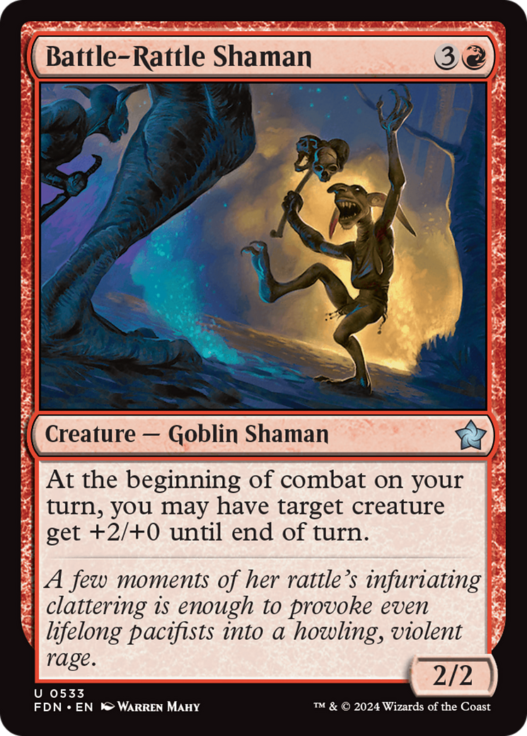 Battle-Rattle Shaman (FDN-533) - Foundations - Premium MTG Single from Wizards of the Coast - Just $0.25! Shop now at Game Crave Tournament Store