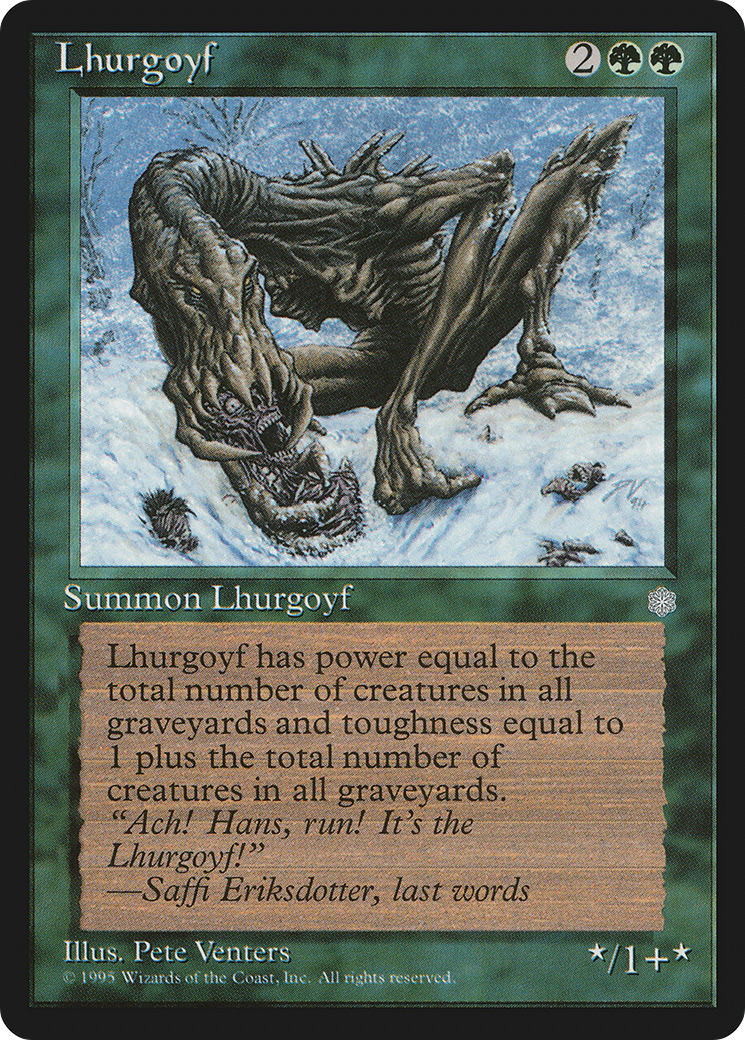 Lhurgoyf (ICE-252) - Ice Age - Premium MTG Single from Wizards of the Coast - Just $0.63! Shop now at Game Crave Tournament Store