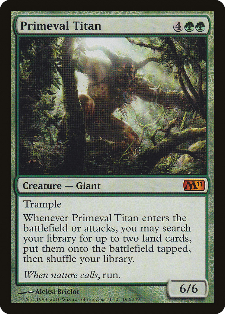 Primeval Titan (M11-192) - Magic 2011 - Premium MTG Single from Wizards of the Coast - Just $5! Shop now at Game Crave Tournament Store