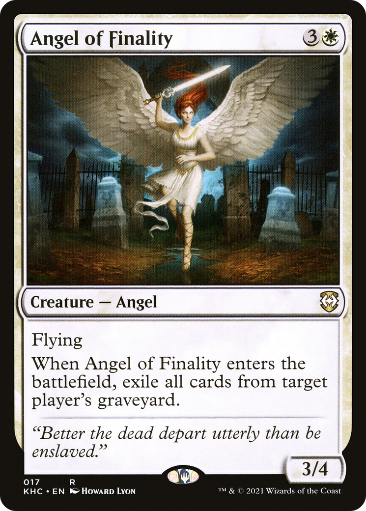 Angel of Finality (KHC-017) - Kaldheim Commander - Premium MTG Single from Wizards of the Coast - Just $0.25! Shop now at Game Crave Tournament Store