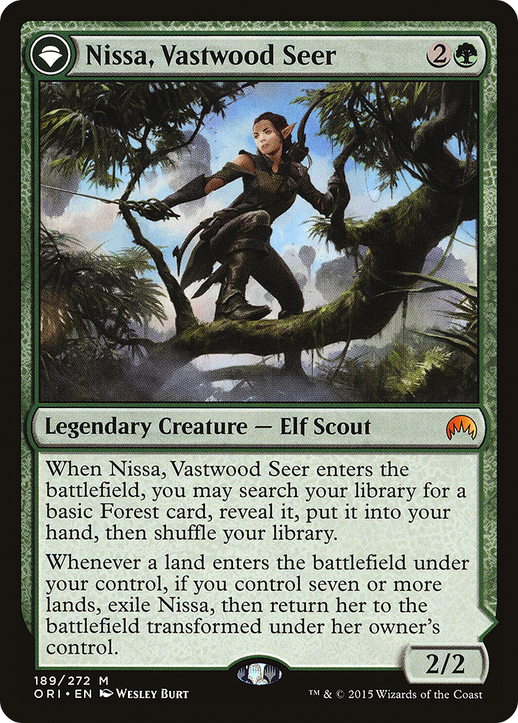 Nissa, Vastwood Seer // Nissa, Sage Animist (ORI-189) - Magic Origins: (originpwdfc) - Premium MTG Single from Wizards of the Coast - Just $2.35! Shop now at Game Crave Tournament Store
