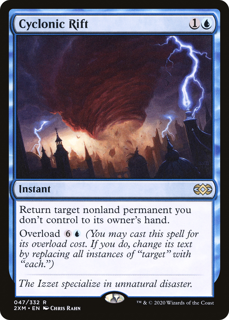 Cyclonic Rift (2XM-047) - Double Masters - Premium MTG Single from Wizards of the Coast - Just $30.36! Shop now at Game Crave Tournament Store