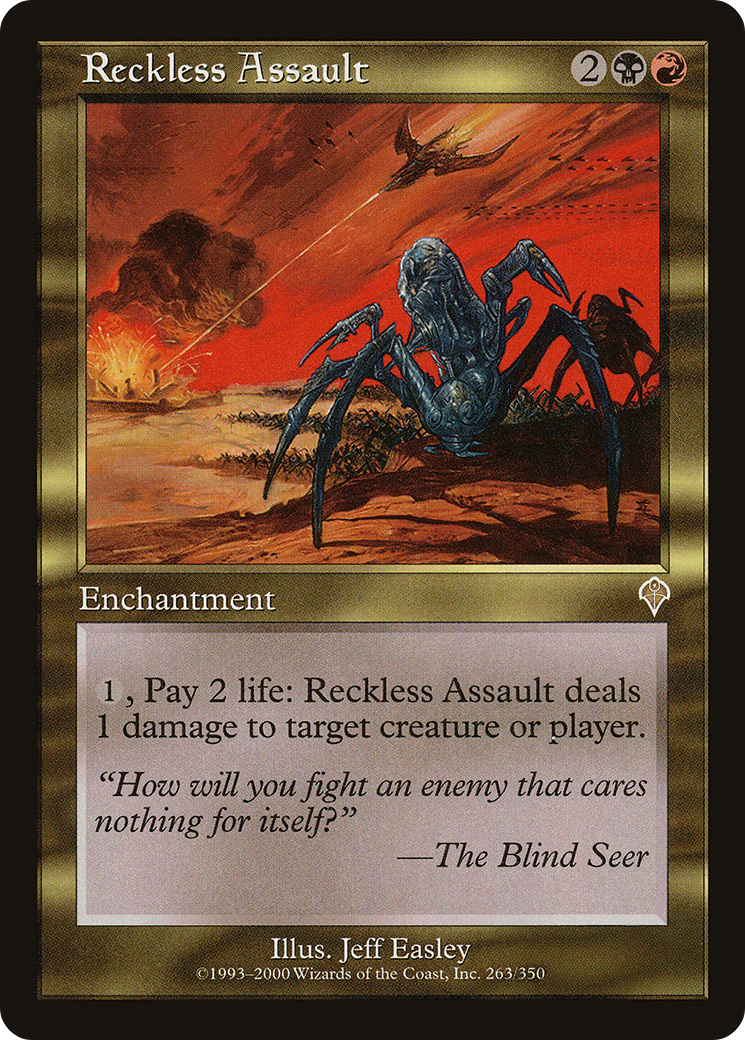 Reckless Assault (INV-263) - Invasion - Premium MTG Single from Wizards of the Coast - Just $0.08! Shop now at Game Crave Tournament Store