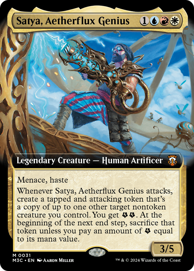 Satya, Aetherflux Genius (M3C-031) - Modern Horizons 3 Commander: (Extended Art) - Premium MTG Single from Wizards of the Coast - Just $0.26! Shop now at Game Crave Tournament Store