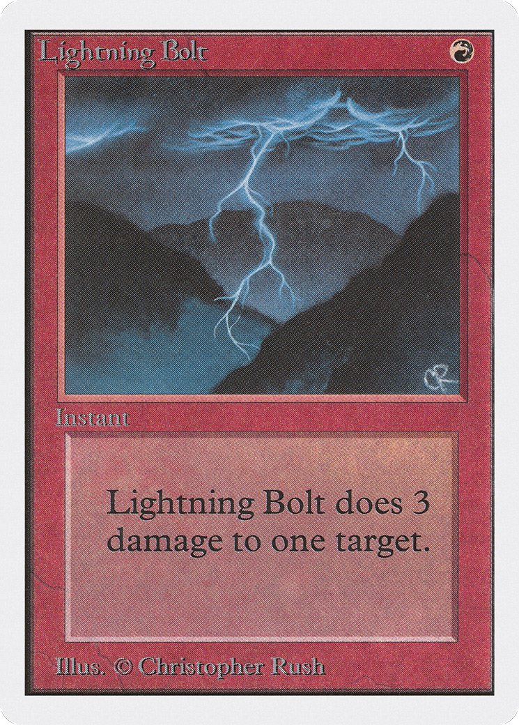 Lightning Bolt (2ED-162) - Unlimited Edition - Premium MTG Single from Wizards of the Coast - Just $4.97! Shop now at Game Crave Tournament Store