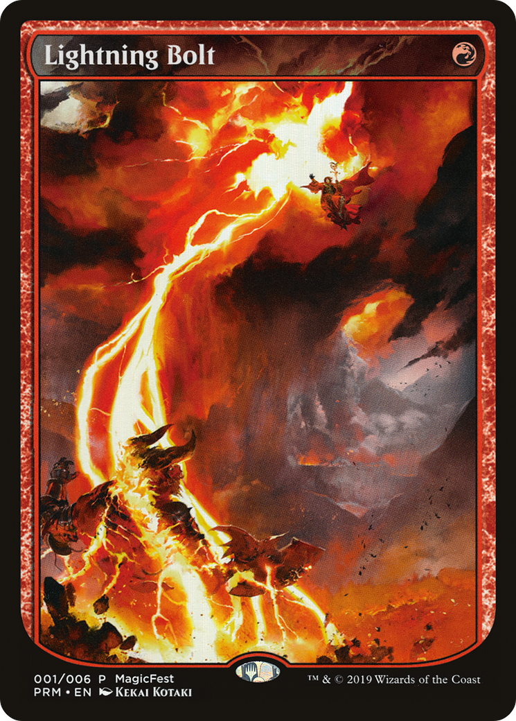 Lightning Bolt (PF19-001) - MagicFest 2019 Foil - Premium MTG Single from Wizards of the Coast - Just $1.14! Shop now at Game Crave Tournament Store